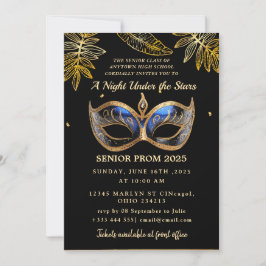 Invitation Une nuit sous les étoiles Gold Prom