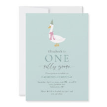 Une oie bête 1er anniversaire mignonne