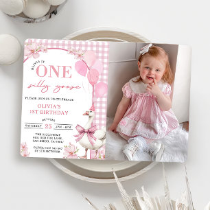 Invitation Une oie sotte 1ère fête d'anniversaire Photo