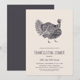 Invitation Une partie fière de thanksgiving de la Turquie  