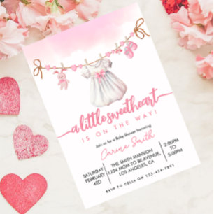 Invitation Une petite amoureuse pour la Saint-Valentin Baby S