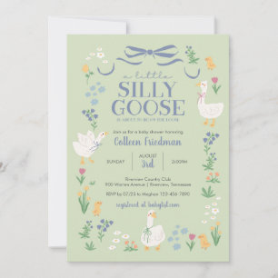 Invitation Une petite Baby shower d'oie stupide