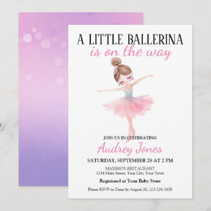 Invitation Une Petite Ballerine Est En Route Baby Shower