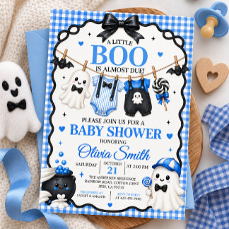 Invitation Une petite boo est presque due à Halloween Baby Sh