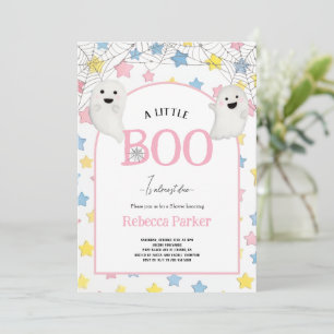 Invitation Une petite Boo est presque due Fille Baby Shower P