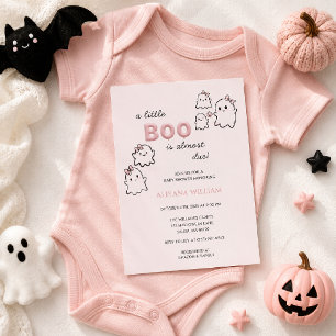 Invitation Une petite boule est presque due Cute Baby Shower