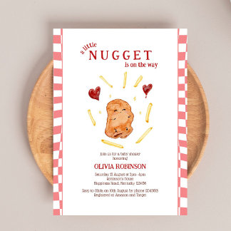 Invitation Une petite boulette en route Baby Shower