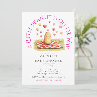 Invitation Une petite cacahuète est en route Baby Shower