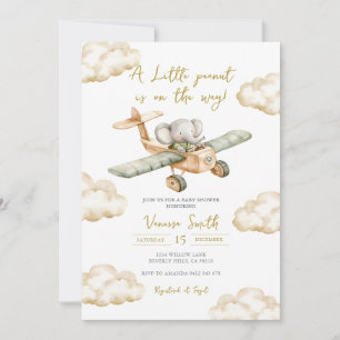 Invitation Une petite cacahuète est en route Fête de bébé élé