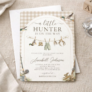Invitation Une petite chasseur est en route Baby Shower 