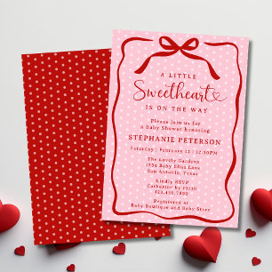 Invitation Une petite chérie est en route Fête prénatale de b
