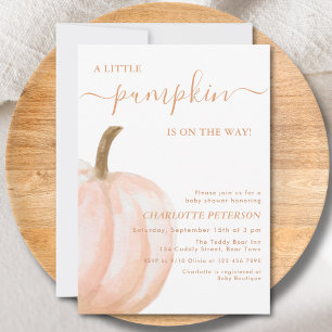 Invitation Une petite citrouille en route Baby Shower