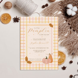 Invitation Une petite citrouille est en route Baby Shower Gin