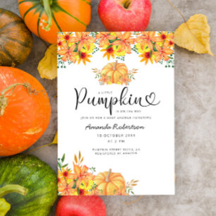 Invitation Une petite citrouille est en route pour une baby s