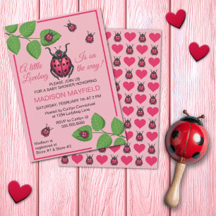 Invitation Une petite coccinelle amoureuse est en route