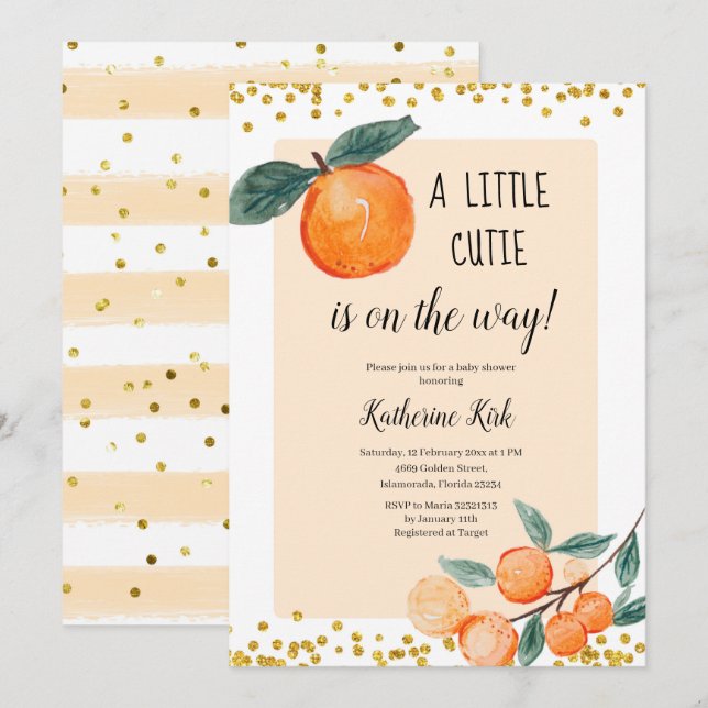 Invitation Une petite croûte est en chemin Baby shower (Devant / Derrière)