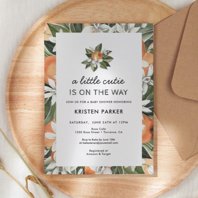 Invitation Une petite croûte se trouve sur le Baby shower Way (Créateur téléchargé)