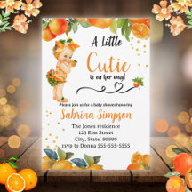 Une petite Cutie est sur son Baby shower Invitatio