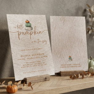 Invitation Une petite douche de bébé citrouille d'automne N