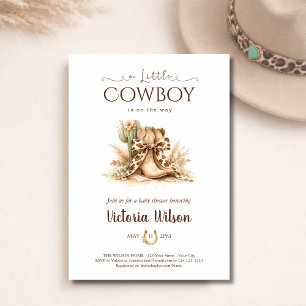 Invitation Une petite douche de bébé Cowboy Wild West 