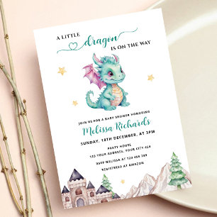 Invitation Une petite dragonne arrive Baby Shower