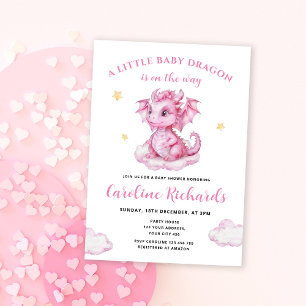 Invitation Une petite dragonne est en route Baby Shower