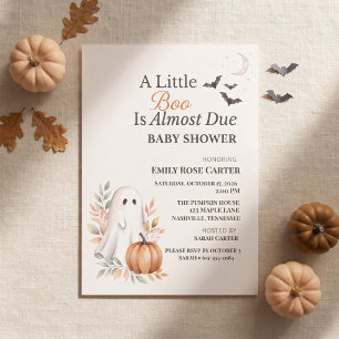 Invitation Une petite fantôme est presque arrivée Fête prénat