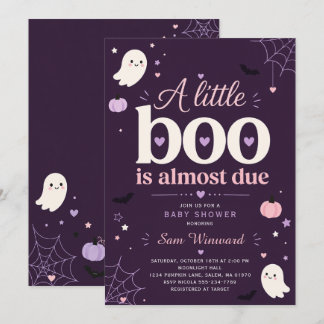 Invitation Une petite fée est attendue Fête de bébé violet
