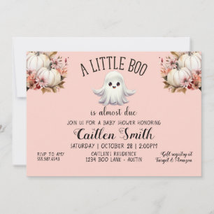Invitation Une petite fée est presque due Baby Shower Rose Fa