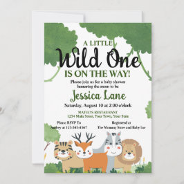 Invitation Une petite fête Baby Shower sauvage 