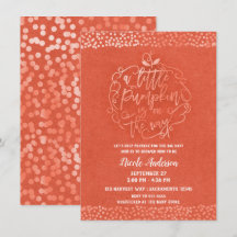 Une petite fête bébé automnale rustique orange Cit