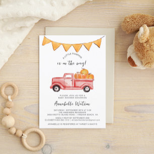Invitation Une petite fête de bébé automnale rustique pour un