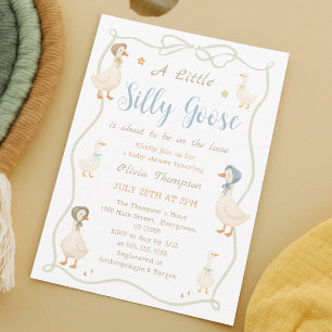 Invitation Une petite fête de bébé Oie Folle