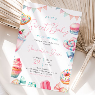 Invitation Une petite fête de bébé sucrée