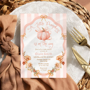 Invitation Une petite fête prénatale florale automnale citrou