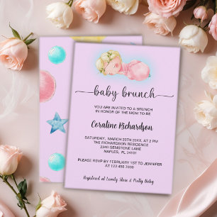 Invitation Une petite fille adorable Baby Brunch
