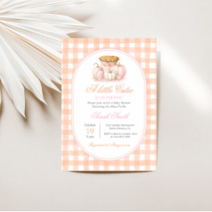 Invitation Une petite fille Baby shower à la tarte Cutie