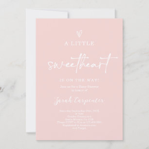 Invitation Une petite fille Baby shower amoureuse