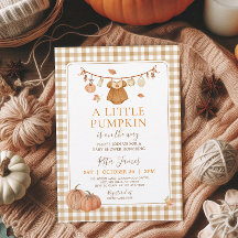 Une petite fille citrouille Baby Shower Automne