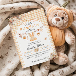 Invitation Une petite fille Citrouille Baby shower d'automne 