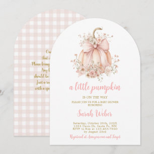 Invitation Une petite fille pour une baby shower automne à ca