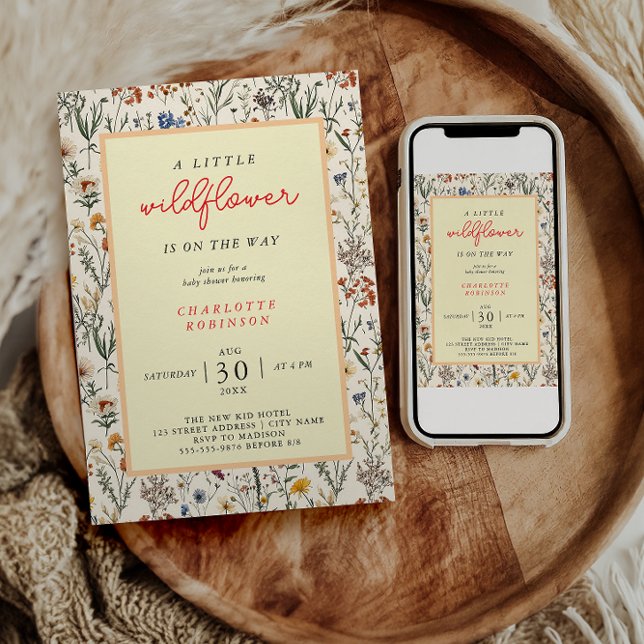 Invitation Une petite fille sauvageonne Shower pour bébé (Créateur téléchargé)