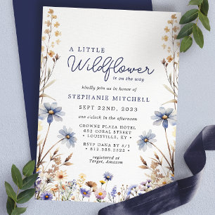 Invitation Une petite fleur sauvage est en route Baby Shower