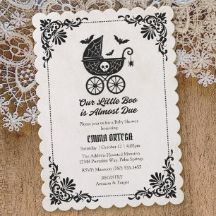 Invitation Une petite frayeur est presque due Fête prénatale 