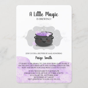 Invitation Une Petite Magie Brûle Le Baby shower Par La Poste