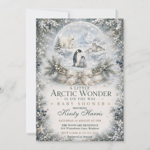 Invitation Une petite merveille arctique Baby Shower d'hiver