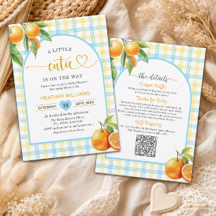 Invitation Une petite mignonne Bleue Tout en Un Baby Shower