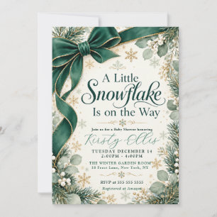 Invitation Une petite neige est en route Baby Shower