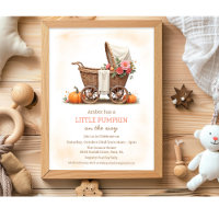 Une petite poussette bébé citrouille Baby Shower