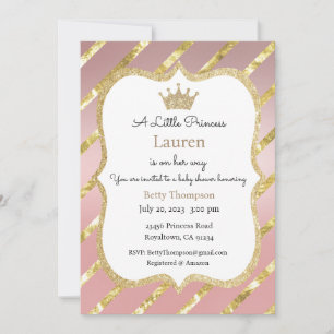 Invitation Une petite princesse est en route Invitation, Diad